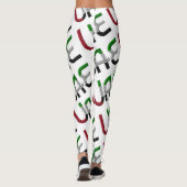 United Arab Emirates Flag Typography Pattern Leggings (Achterkant)