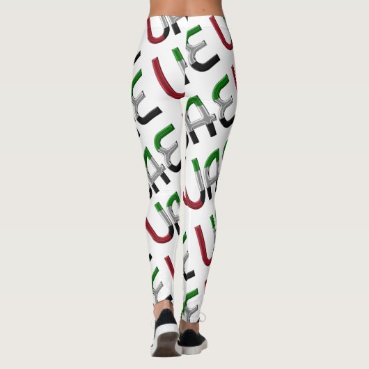 United Arab Emirates Flag Typography Pattern Leggings (Achterkant)