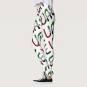 United Arab Emirates Flag Typography Pattern Leggings (Links)
