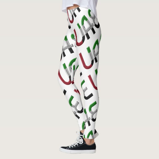 United Arab Emirates Flag Typography Pattern Leggings (Links)