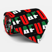 United Arab Emirates Flag Typography Pattern Stropdas (Opgerold)