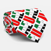 United Arab Emirates Flag Typography Pattern Stropdas (Opgerold)