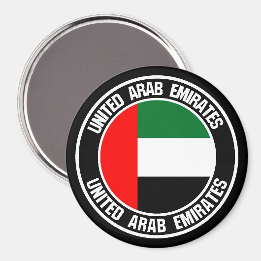 United Arab Emirates Round Emblem Magneet (Voorkant / Achterkant)