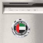 United Arab Emirates Round Emblem Magneet (Insitu (Vaatwasser))