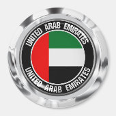 United Arab Emirates Round Emblem Magneet (Voorkant)