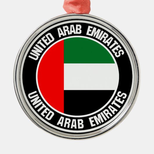 United Arab Emirates Round Emblem Metalen Ornament (Voorkant)