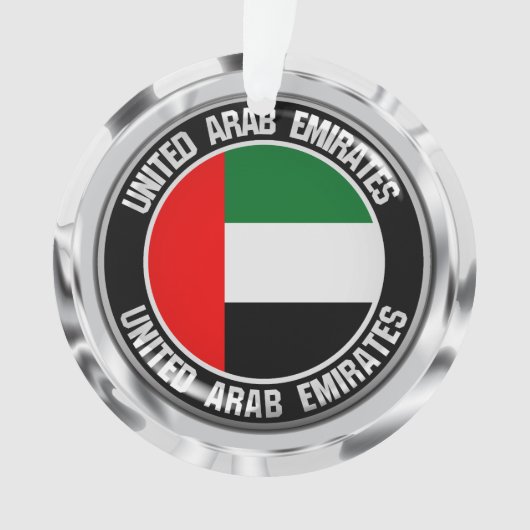 United Arab Emirates Round Emblem Ornament (voorkant)