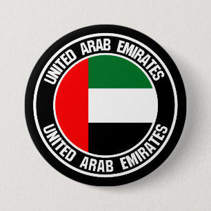United Arab Emirates Round Emblem Ronde Button 7,6 Cm