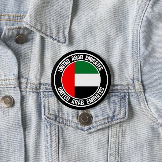 United Arab Emirates Round Emblem Ronde Button 7,6 Cm (In situ)