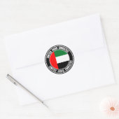 United Arab Emirates Round Emblem Ronde Sticker (Envelop)
