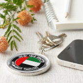 United Arab Emirates Round Emblem Sleutelhanger (Zijkant)