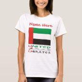 United Arab Emirates UAE Flag Red Personalize Name T-shirt (Voorkant)