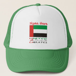 United Arab Emirates UAE Flag Red Personalize Name Trucker Pet
