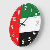 United Arab Emirates UAE Flag Wall Clock Grote Klok (Hoek)