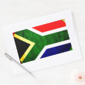 United by Beauty: Zuid-Afrikaanse vlagontwerp Rechthoekige Sticker (Envelop)