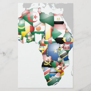 United by Colors: Een viering van Afrika in vlagge Briefpapier