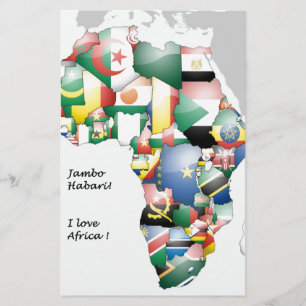United by Colors: Een viering van Afrika in vlagge Briefpapier