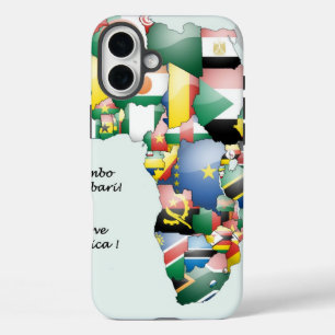 United by Colors: Een viering van Afrika in vlagge iPhone 16 Plus Hoesje
