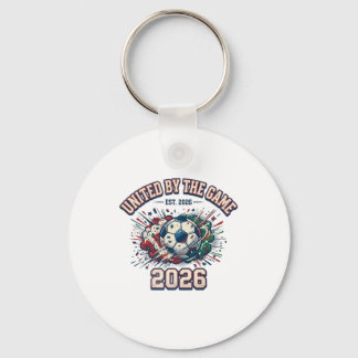 United By The Game 2026 Voetbal Wereldkampioenscha Sleutelhanger