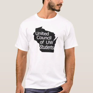 United Council New Logo Grey on Black T-shirt