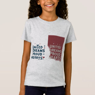United Dreams Proud Hearts grijs T-shirt