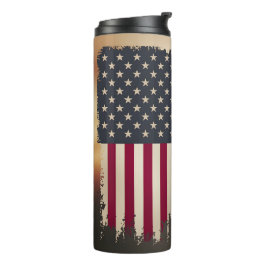 United for Victory WWII American Flag Patriotic Thermosbeker