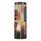 United for Victory WWII American Flag Patriotic Thermosbeker (Achterkant)