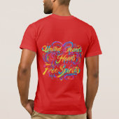 United Hearts Free Spirits" Mannen T-shirt (Achterkant)