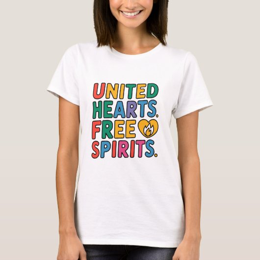 United Hearts Free Spirits T-shirt (Voorkant)