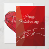 United Hearts: Gelukkig Valentijnsdag Kaart voor K (Voorkant / Achterkant)