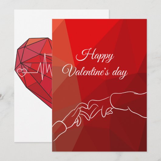 United Hearts: Gelukkig Valentijnsdag Kaart voor K (Voorkant / Achterkant)