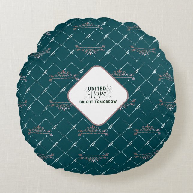 United Hope Bright Morgen Rond Kussen (Voorkant)