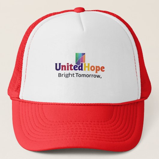 United Hope Bright Tomorrow Trucker Hat Trucker Pet (Voorkant)