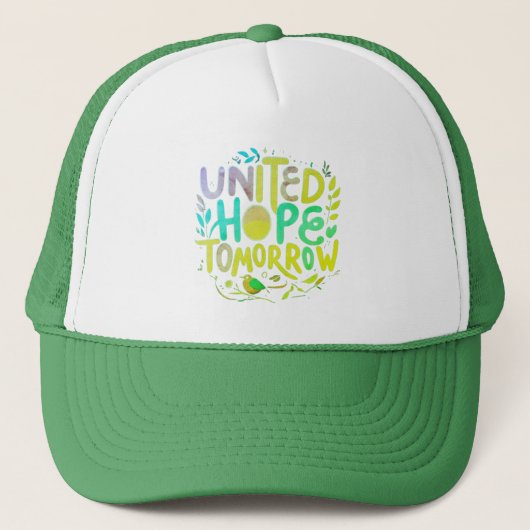 United Hope Bright Tomorrow Trucker Hat Trucker Pet (Voorkant)