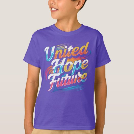 United Hope Future – levendig en optimistisch desi T-shirt (Voorkant)