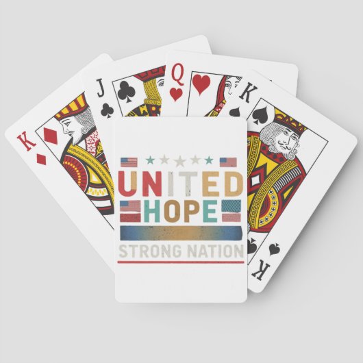"United Hope Strong Nation." Pokerkaarten (Achterkant)