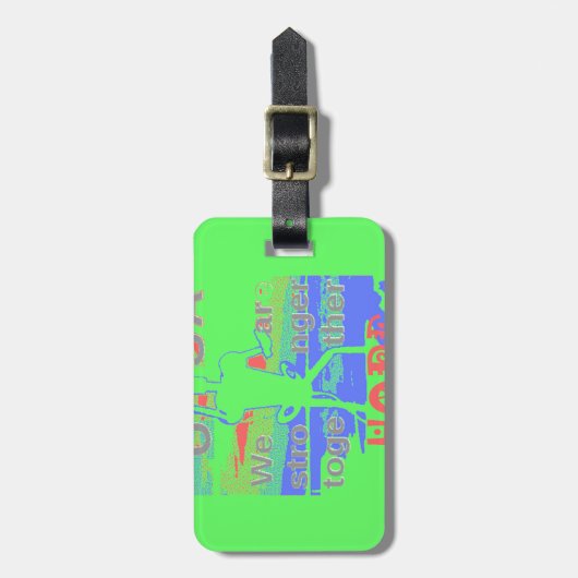 United in Hope: samen sterker - Vibrant USA Bagagelabel (Voorkant verticaal)