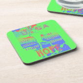 United in Hope: samen sterker - Vibrant USA Bier Onderzetter (Linkerzijde)