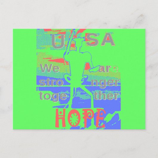 United in Hope: samen sterker - Vibrant USA Briefkaart (Voorkant)