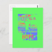 United in Hope: samen sterker - Vibrant USA Briefkaart (Voorkant / Achterkant)