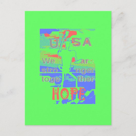 United in Hope: samen sterker - Vibrant USA Briefkaart (Voorkant)