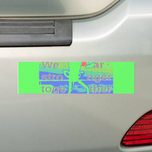 United in Hope: samen sterker - Vibrant USA Bumpersticker (Op auto)