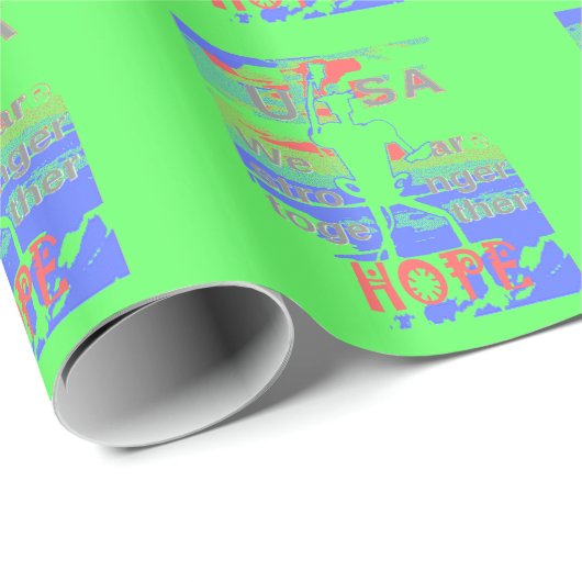 United in Hope: samen sterker - Vibrant USA Cadeaupapier (Rol Hoek)