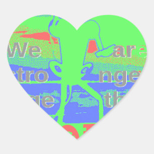 United in Hope: samen sterker - Vibrant USA Hart Sticker