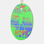 United in Hope: samen sterker - Vibrant USA Keramisch Ornament (Links)
