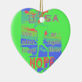 United in Hope: samen sterker - Vibrant USA Keramisch Ornament (Rechts)
