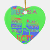 United in Hope: samen sterker - Vibrant USA Keramisch Ornament (Voorkant)