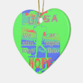 United in Hope: samen sterker - Vibrant USA Keramisch Ornament (Links)