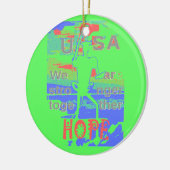 United in Hope: samen sterker - Vibrant USA Keramisch Ornament (Links)
