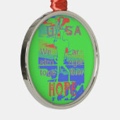 United in Hope: samen sterker - Vibrant USA Metalen Ornament (Rechts)